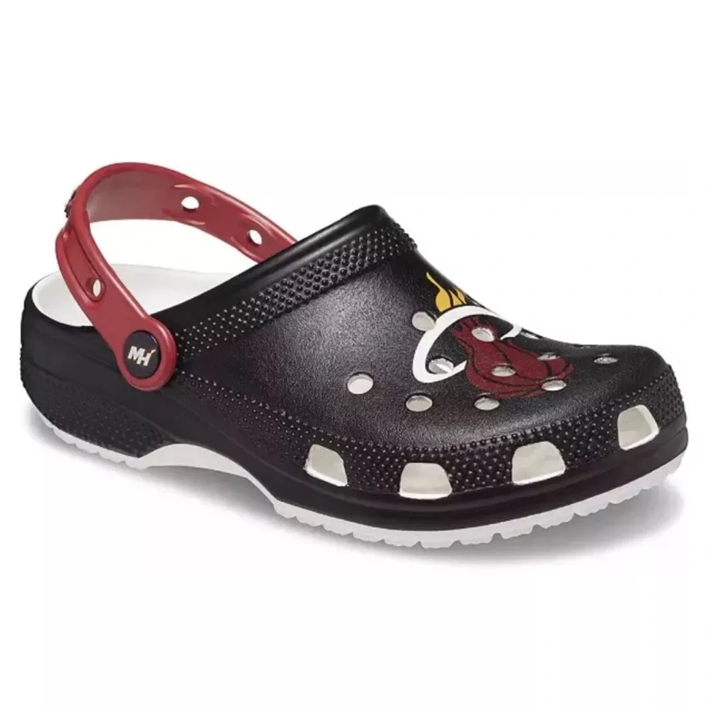 Crocs NBA Miami Heat Classic Clogs Men Size 12‎ 208861-001 NEW